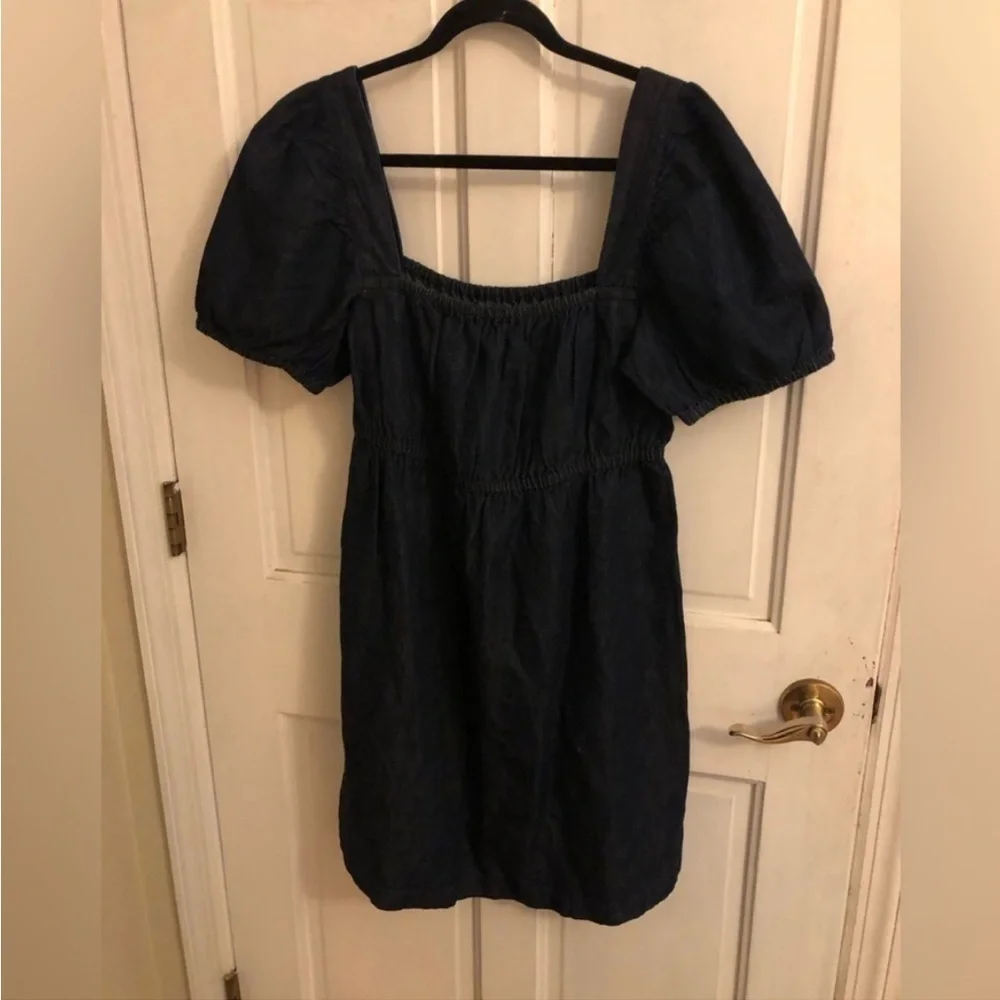 NWT J. Crew Square Neck Denim Mini Dress